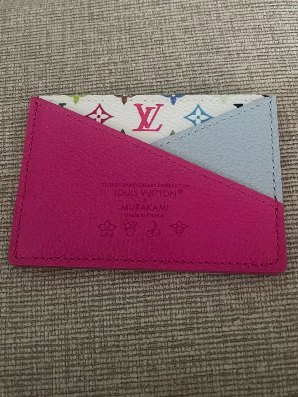 Louis Vuitton Pink Multicolor Monogram Card Holder